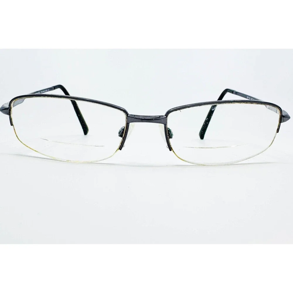 EasyClip Eyeglasses Frames Mens Black EC116 Metal Rectangular 55-17-140
